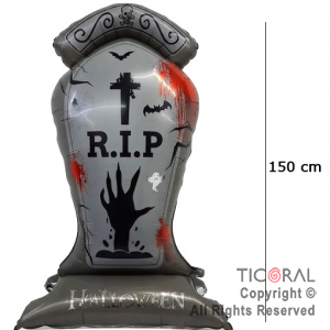 GLOBO METALIZADO HALLOWEEN L�PIDA RIP 150 CM (GY-10792)